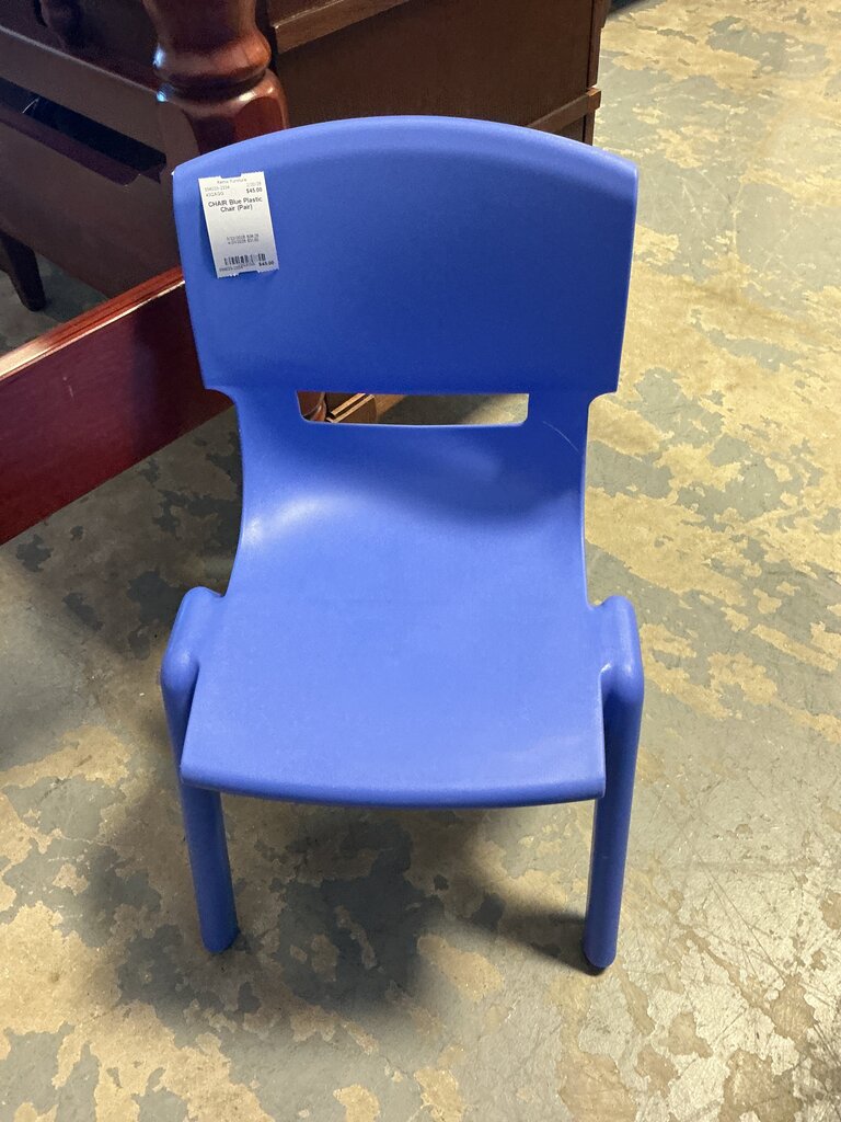 Blue Plastic Children's Chair (Pair)