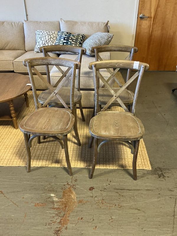 X-Back Dining Chair- Grey (Set of 4)