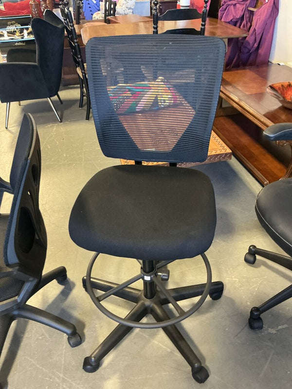 Black Ergonomic Armless Office Chair