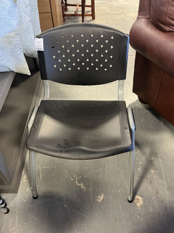 Plastic Black Contoured Chair (Pair)