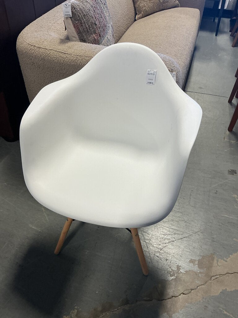 White Plastic Arm Chair