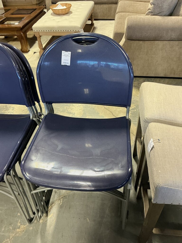 Blue Armless Chair (Set of 4)