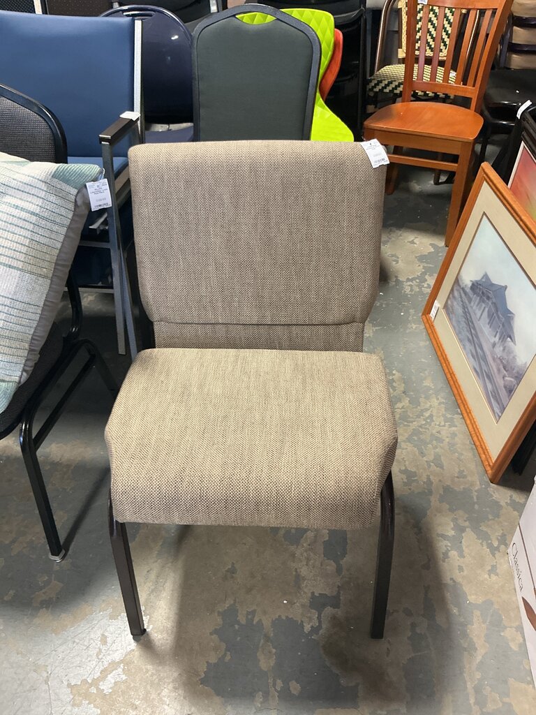 Beige Upholstered Accent Chair