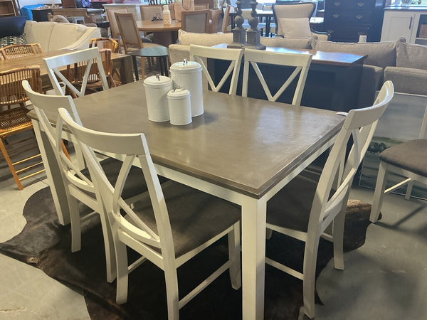Two-Tone Dining Set w/ (6 chairs)
