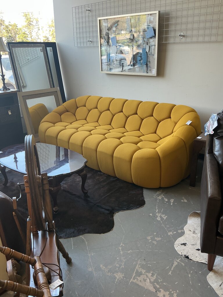 Ruthton 95.6" Upholstered Sofa- Yellow (As-Is, Stain)