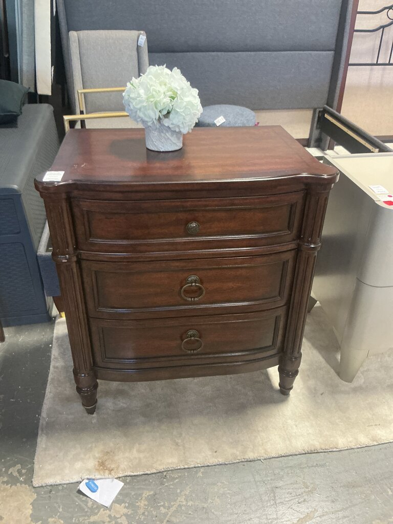 Charleston Three-Drawer Nightstand- Maraschino Cherry