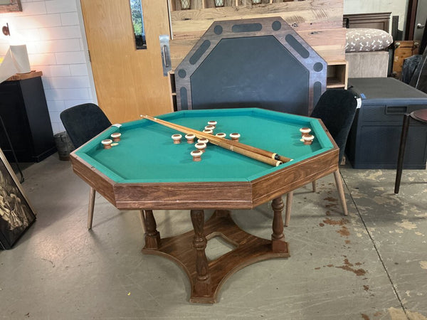 Vintage 1970's Bumper Pool Table + Poker Table