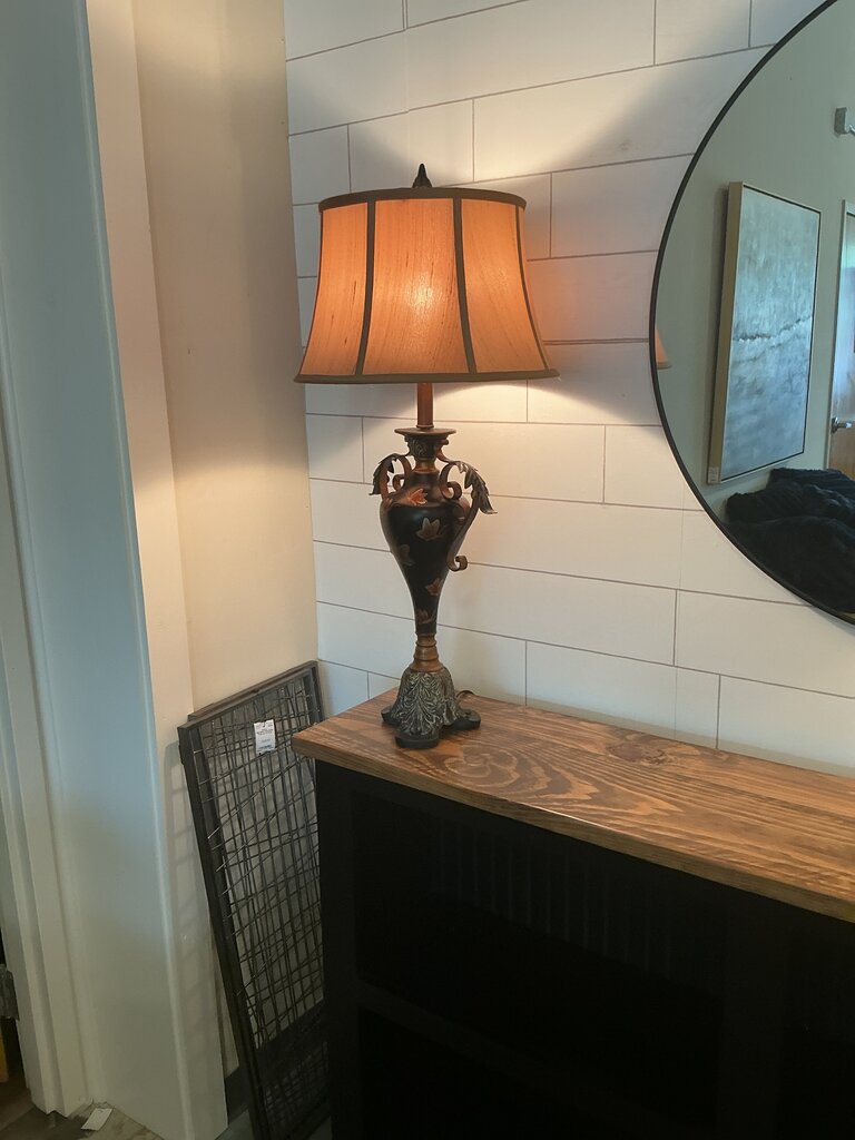 Bronze and Black Butterfly Lamp