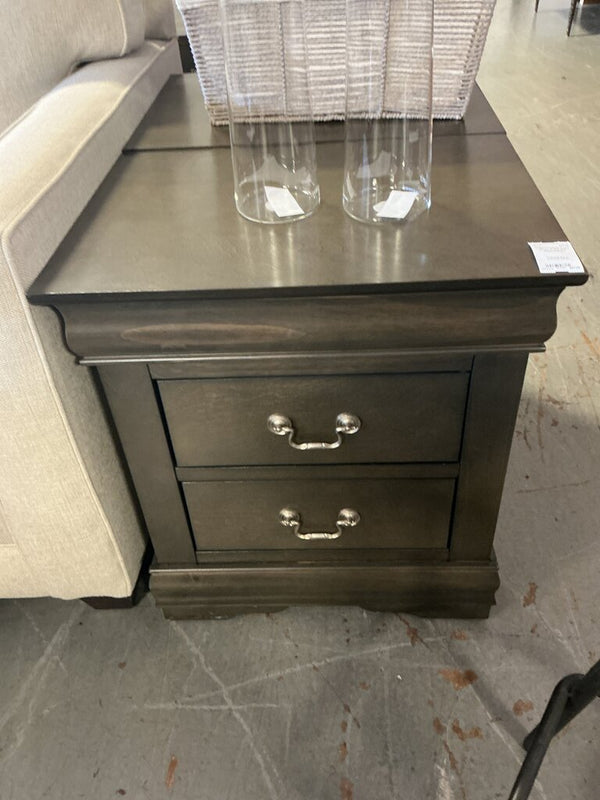 Dark Gray 2 drawer Nightstand