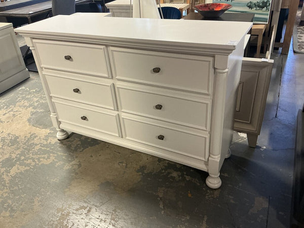 6 Drawer White Dresser