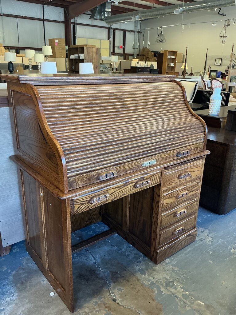 Oak Roll Top Desk