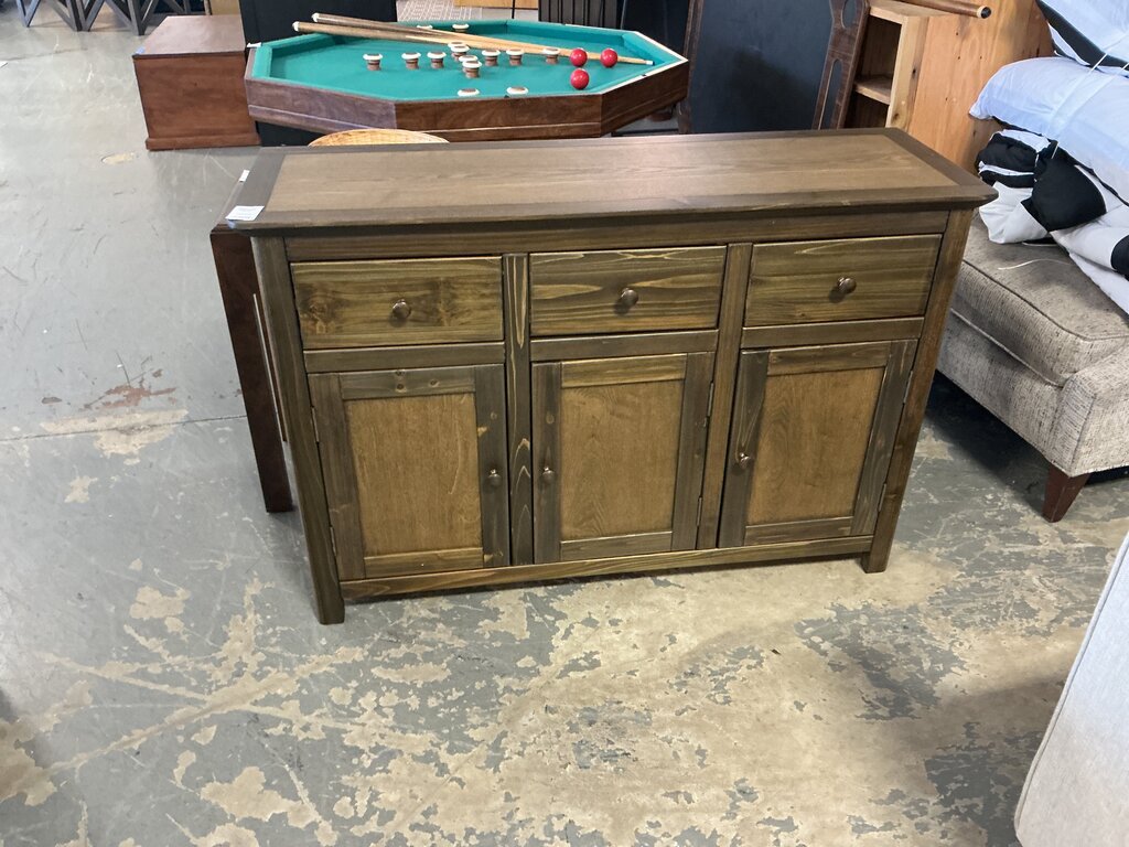 Dark Wood 3 Door Cabinet