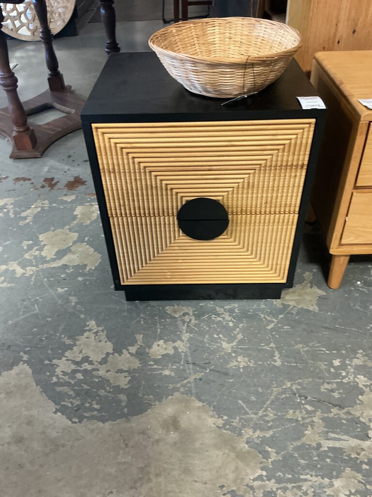 MCM 2 Drawer Bamboo Nightstand