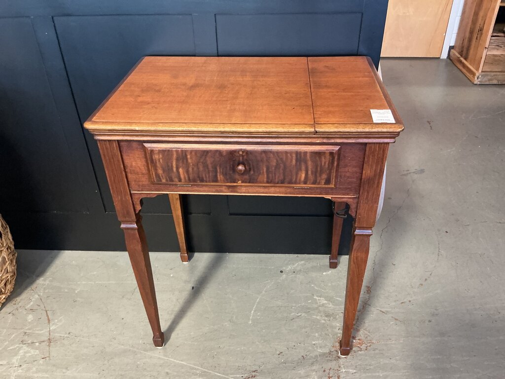 Vintage Sewing Machine with Cabinet