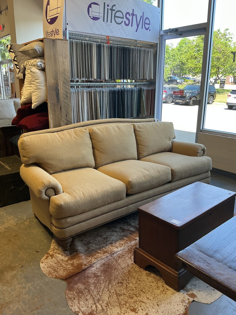 Thomasville 3 Cushion Sofa- Butter Yellow