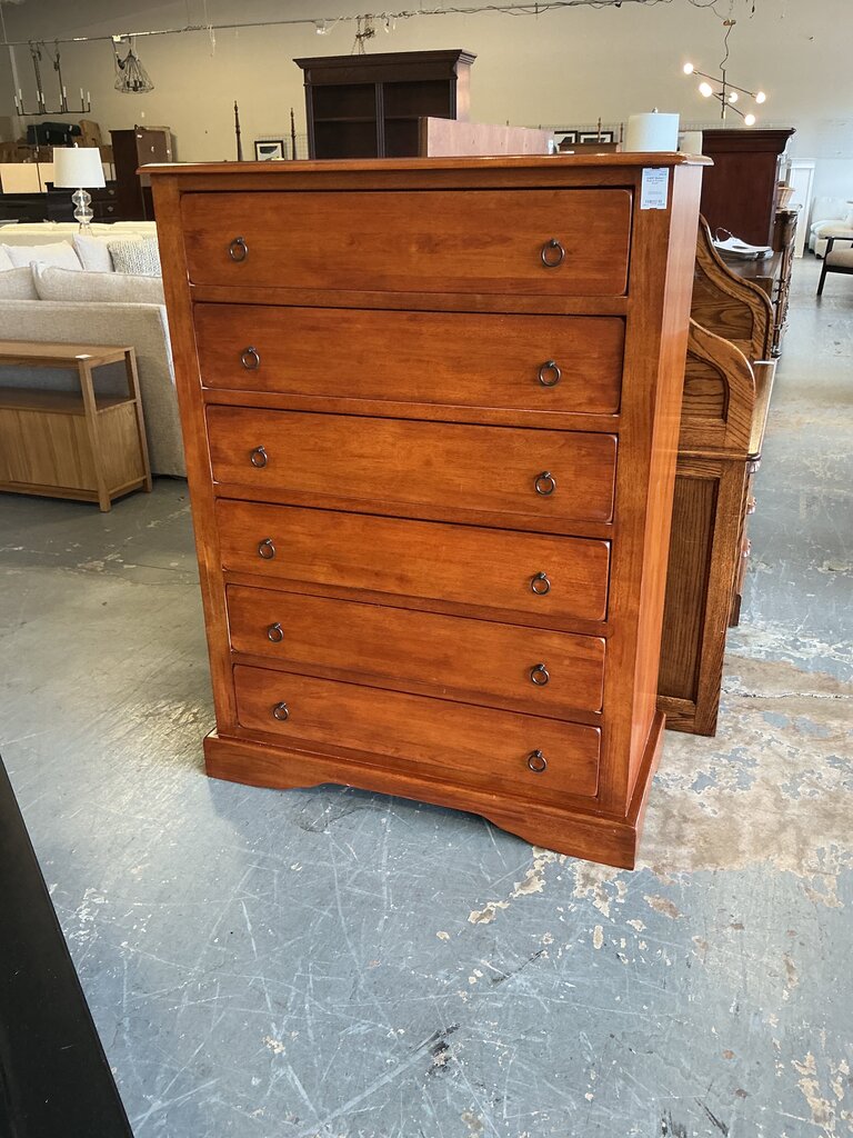 Medium Stain 6 Drawer Chest