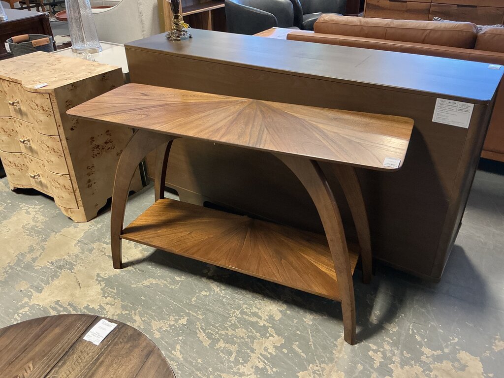 Sunburst Inlay Rectangular Console Table