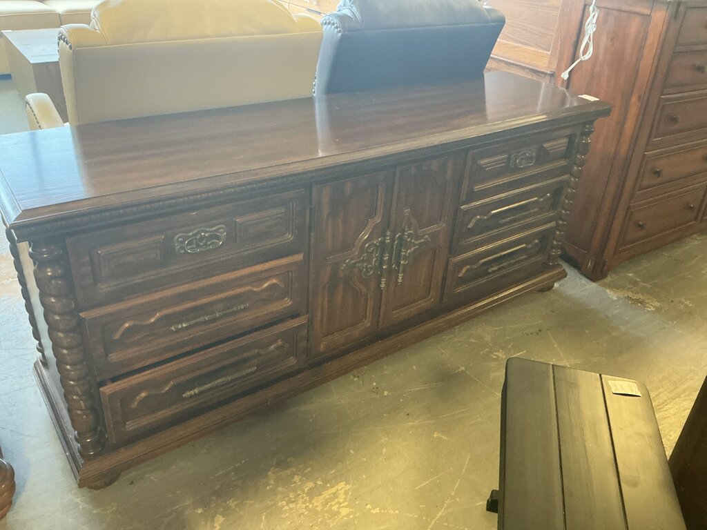 Vintage Dark Wood Dresser