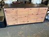 Two-Tone 4 Door Credenza (As-Is, Crack)