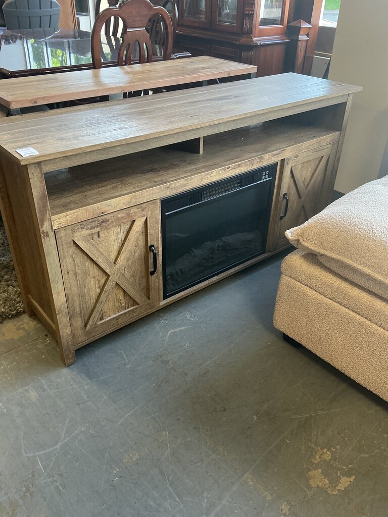Faux Wood Fireplace