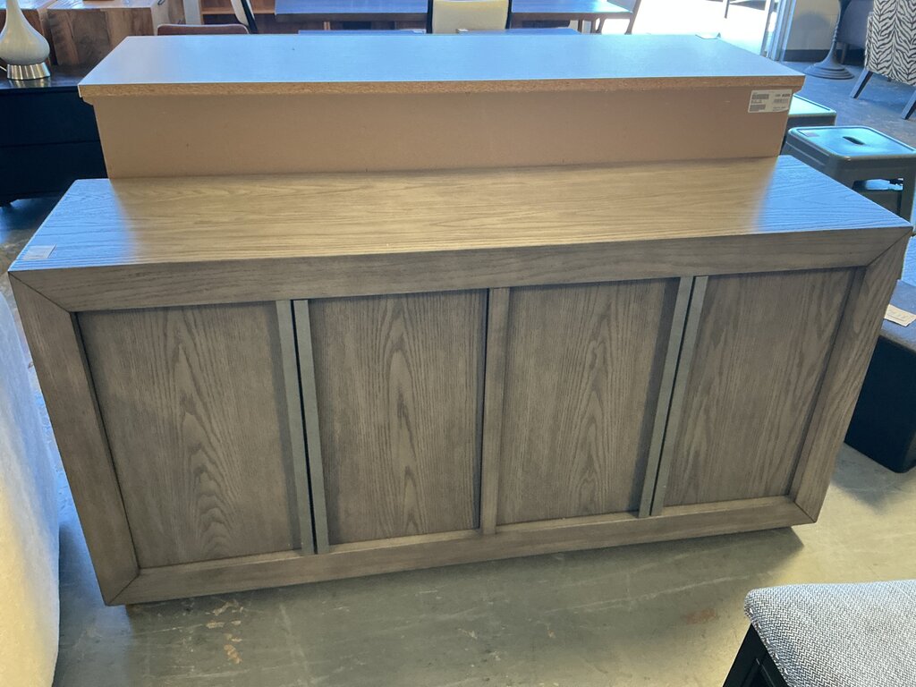 Grey 4-Door Cabinet/Credenza