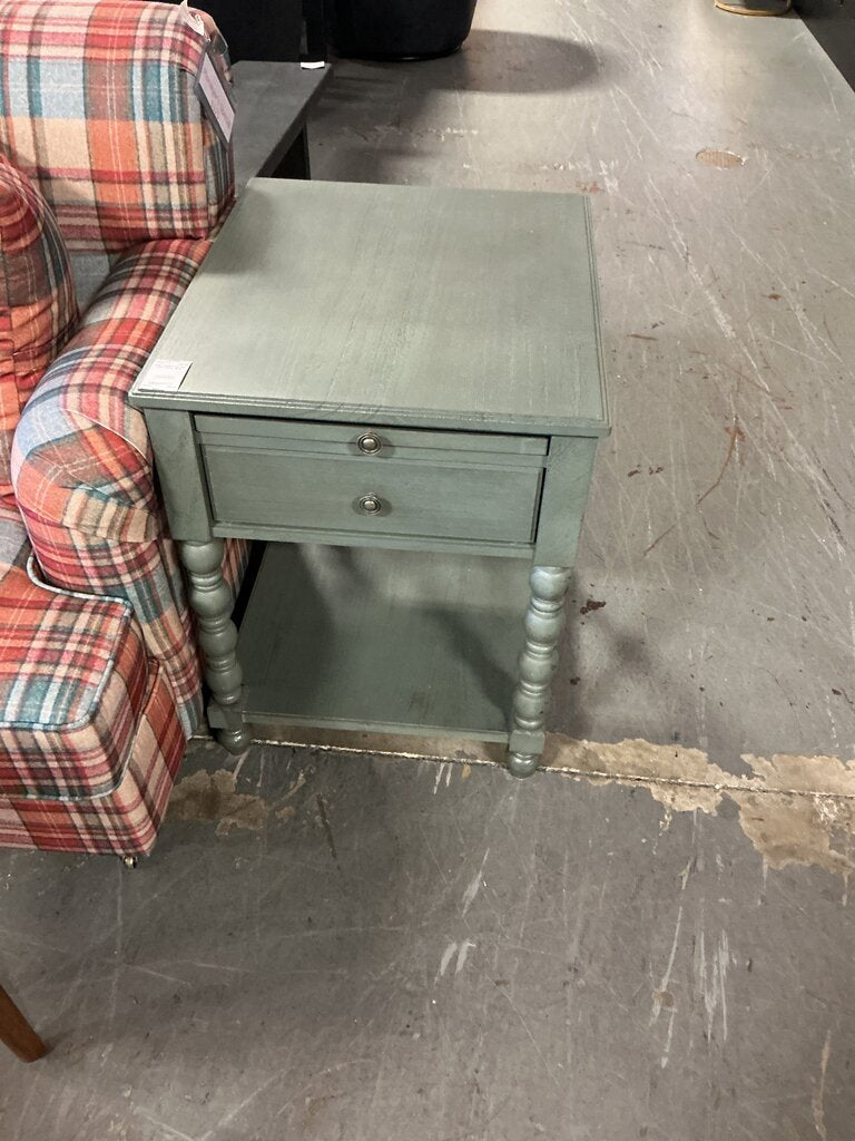 Ira 26" End Table- Blue