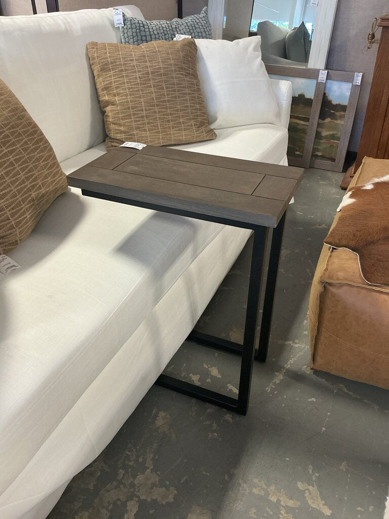 Skyler Industrial C Side Table- Walnut Brown