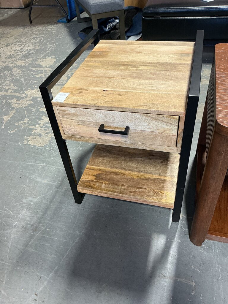 Riverside Industrial End Side Table- Natural