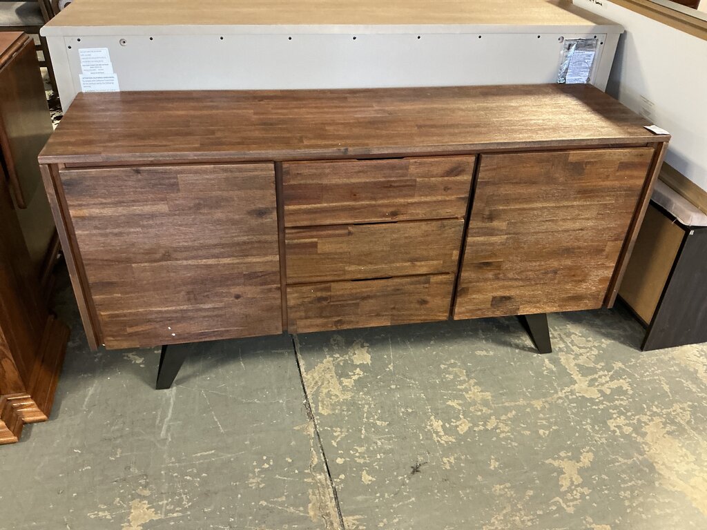Lowry Sideboard - Distressed Charcoal Brown