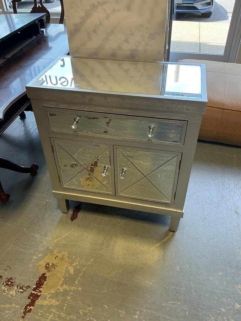 Two Door Glass Accent Chest
