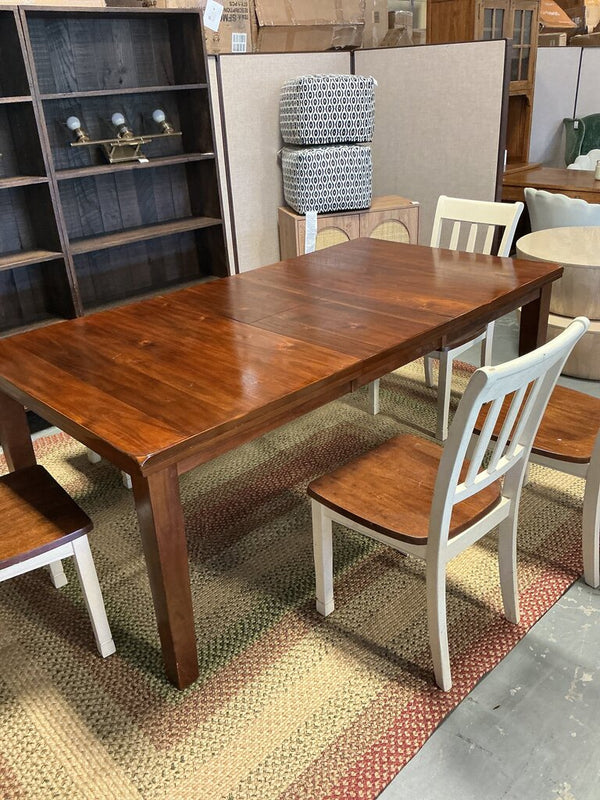 Dining Table with set of Chairs + Bench w/ Butterfly Leaf
