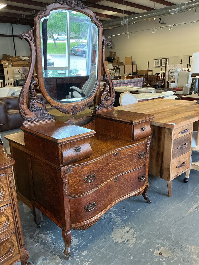 Vintage Dresser W/ Hatboxes