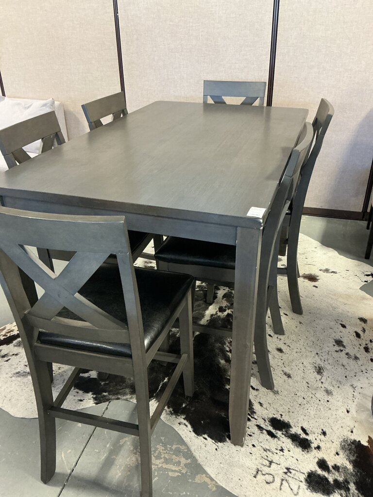 Counter Height Dining Set-Grey