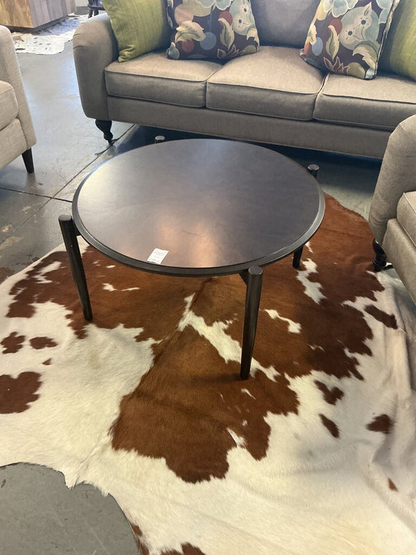 Round MCM Style Coffee Table (Dark Walnut)
