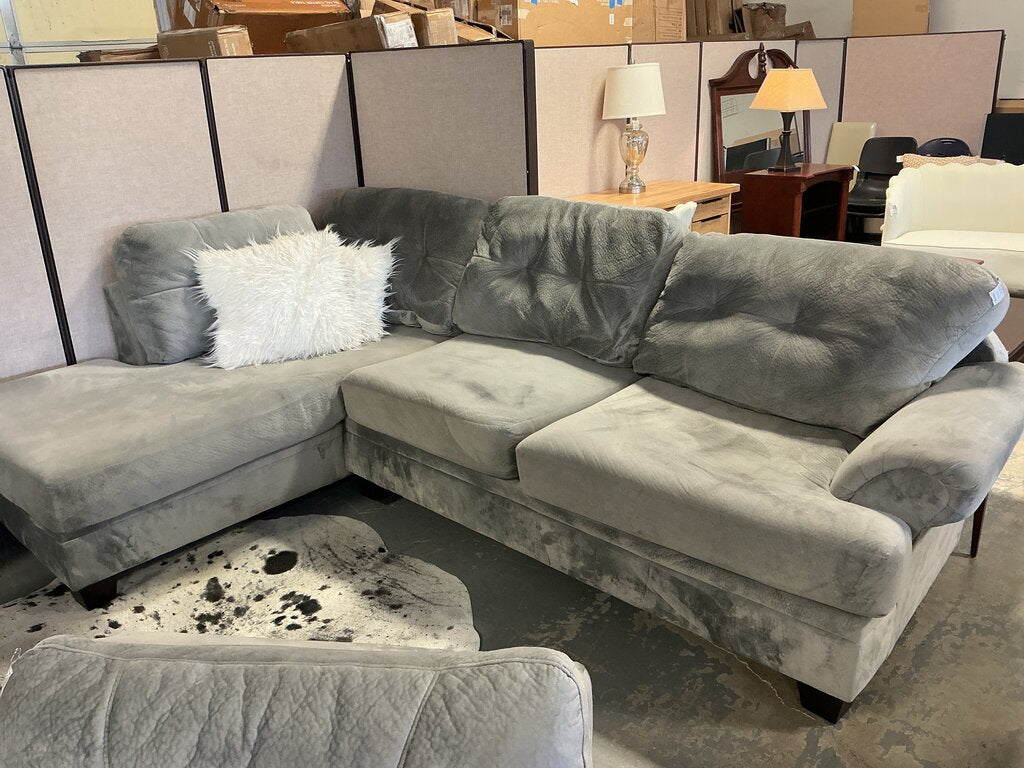 Grey Sofa with Chaise by American Signature