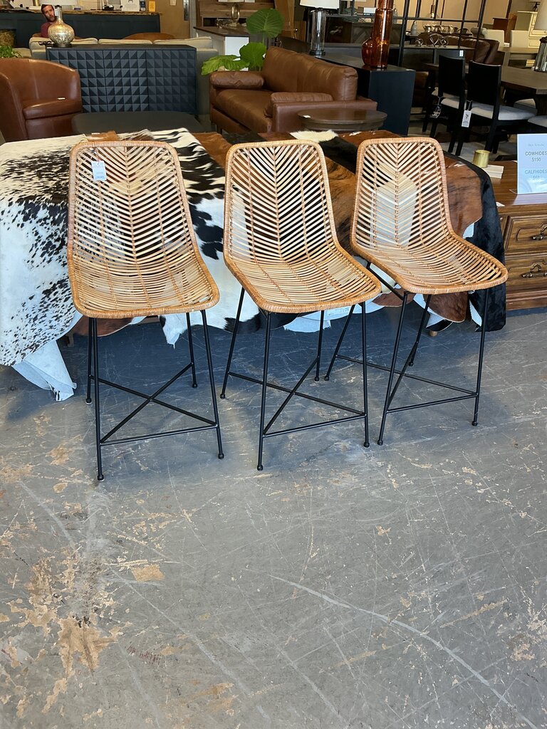 (Set of 3) Woven Counter Stool