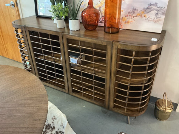 Curved Cinnamon 4 Door Cabinet