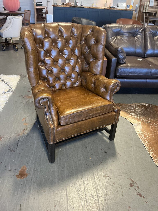Vintage Tufted Leather Armchair