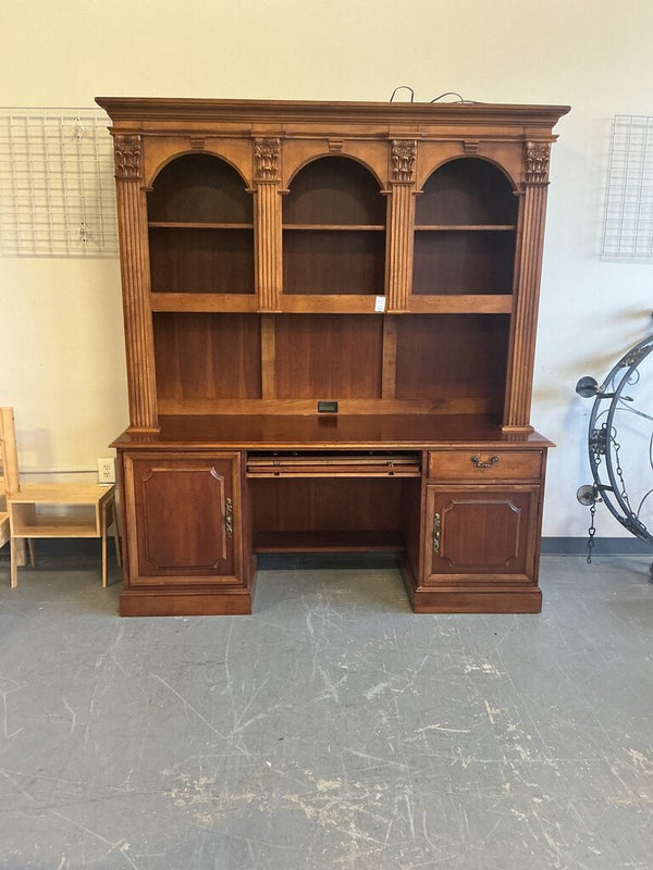 2Pc. Executive Desk w/ Hutch (As-Is Keyboard Drawer)