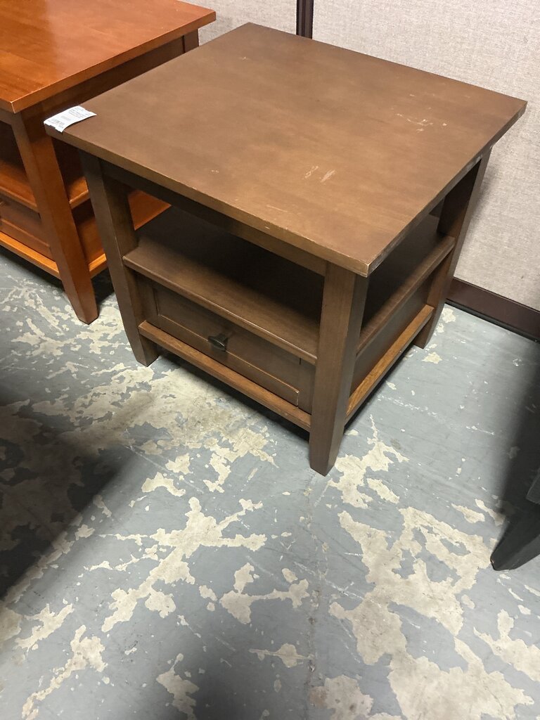 Warm Shaker End Table-Tobacco Brown (As-Is)
