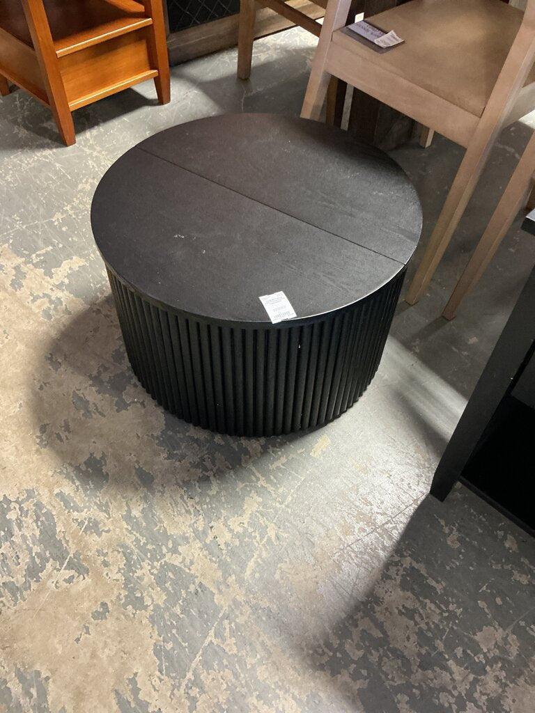 Lance 23.6" Round Coffee Table-Black