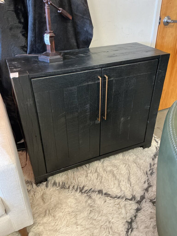 Amish Reclaimed 2-Door Cabinet (Black)