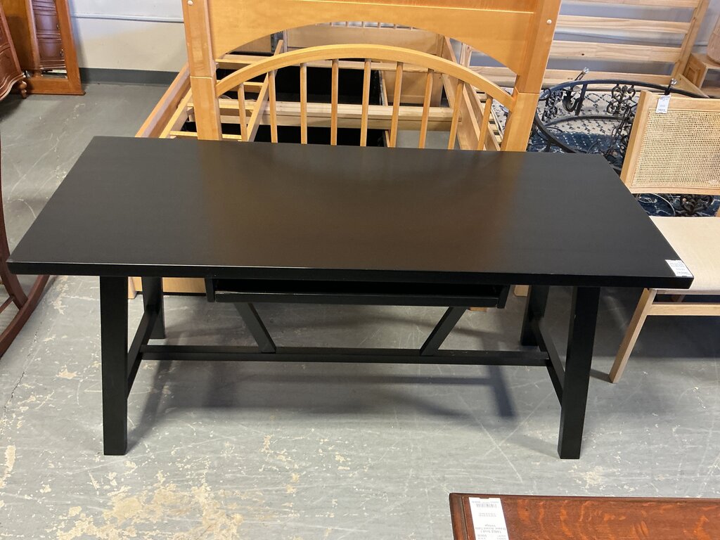 Dylan Solid Wood Industrial 60 inch Wide Writing Desk Black (As-Is)