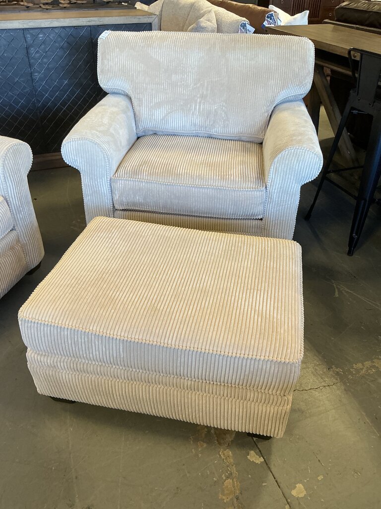 Haverty's Tan Armchair w/ Ottoman