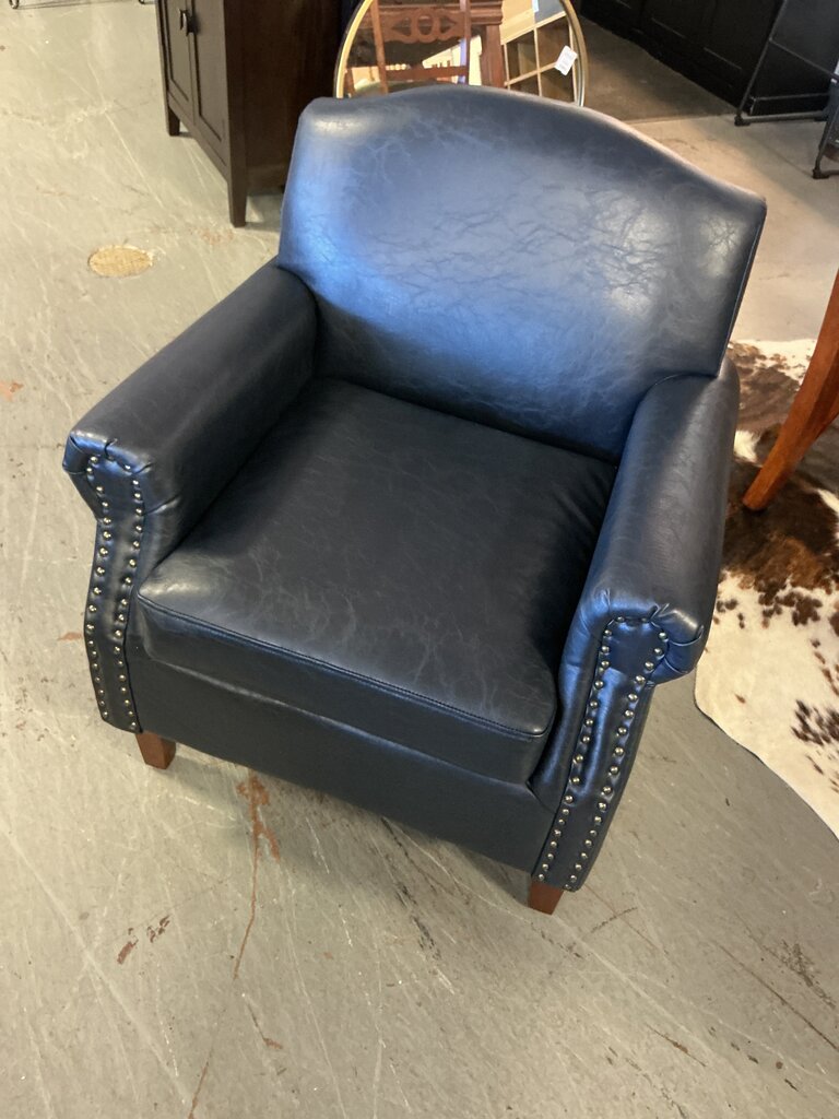 Gianfranco Armchair (as-is small Tear) Navy