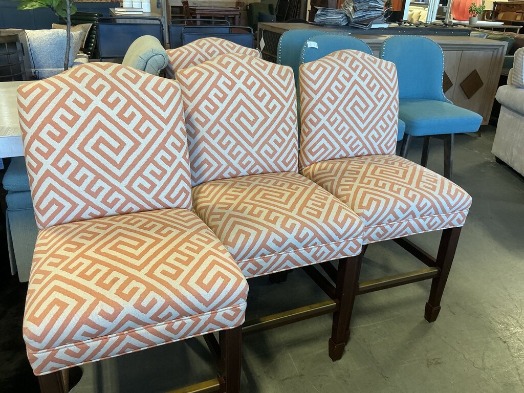 Orange and Cream Counter height stool (Set of 4)