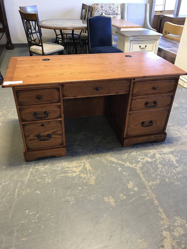 Large Oak Desk (with Keys)